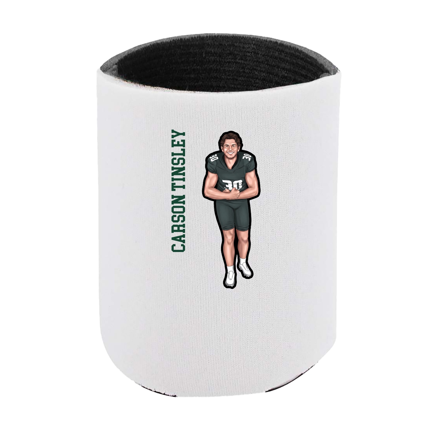 Can Holder — Name Vertical in White