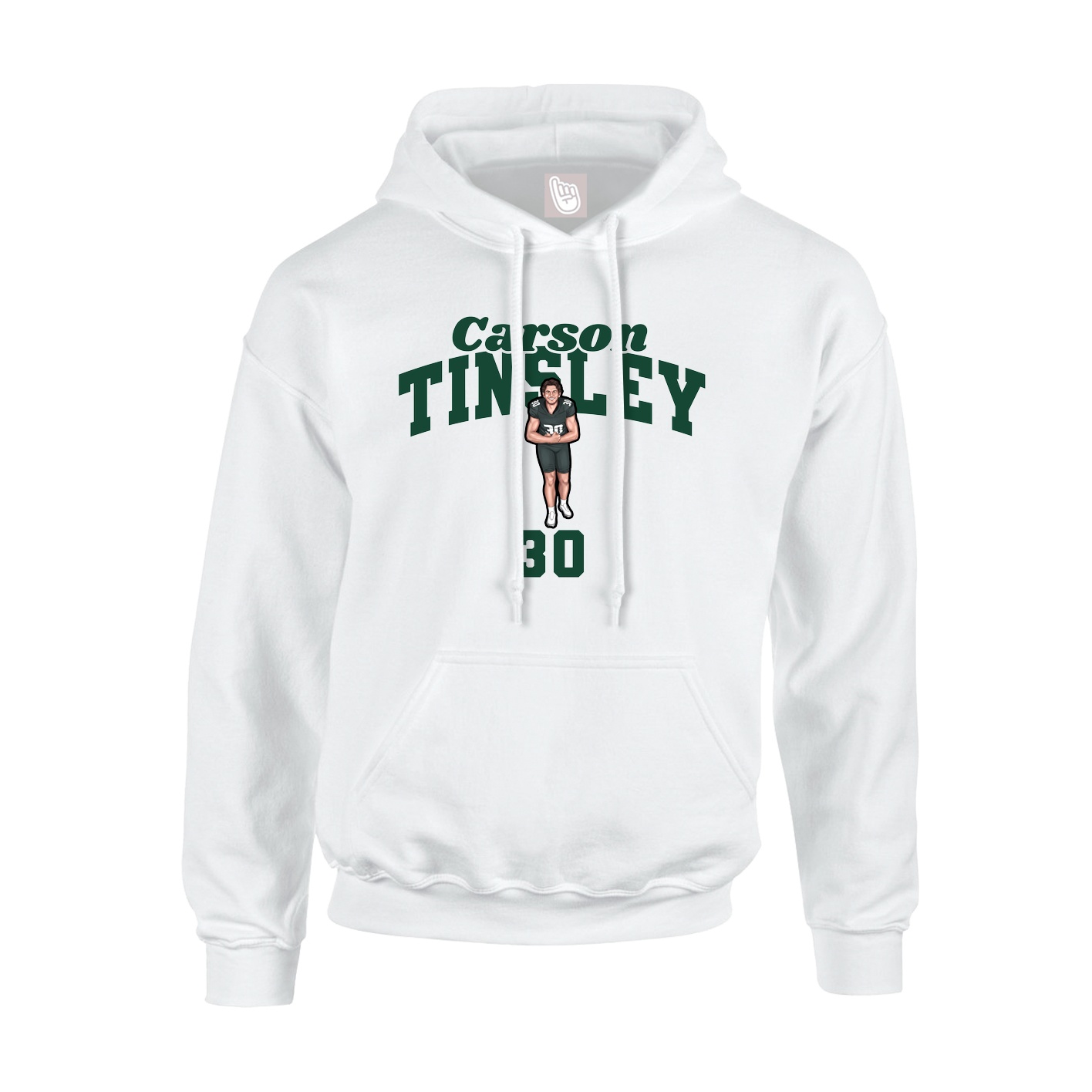 Hoodie — Signature Arch in White