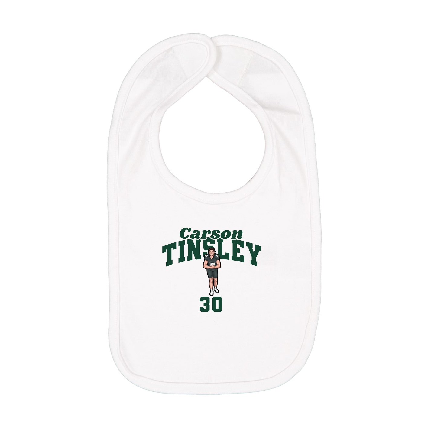 Infant Bib — Signature Arch in White
