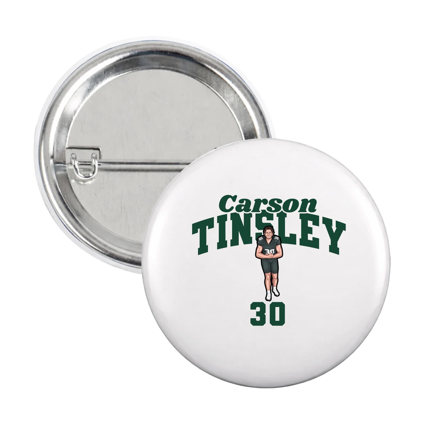 Game Day Button — Signature Arch in White