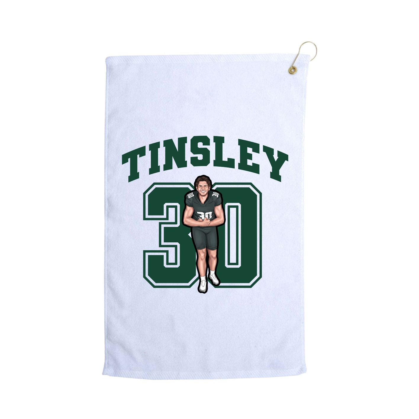Golf Towel — Number in White