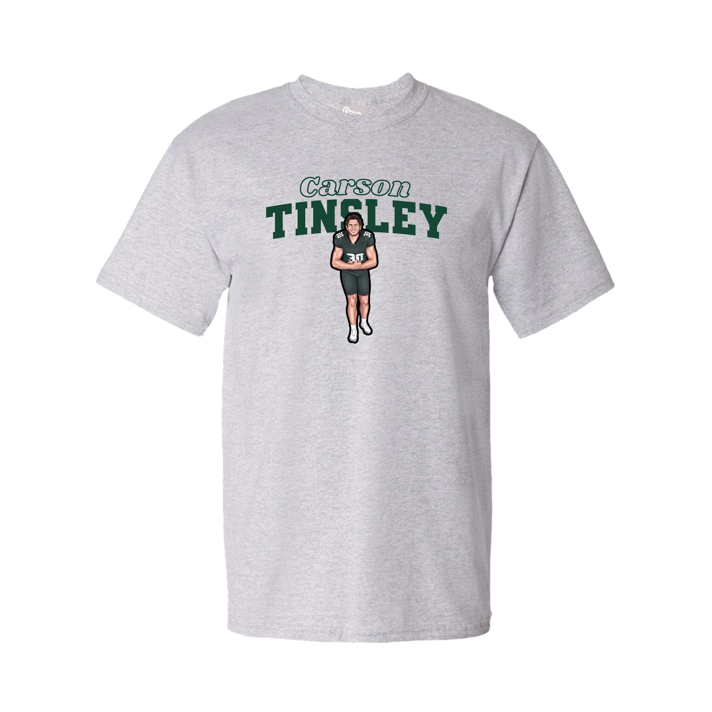 Youth Tee — Name Arch in Grey