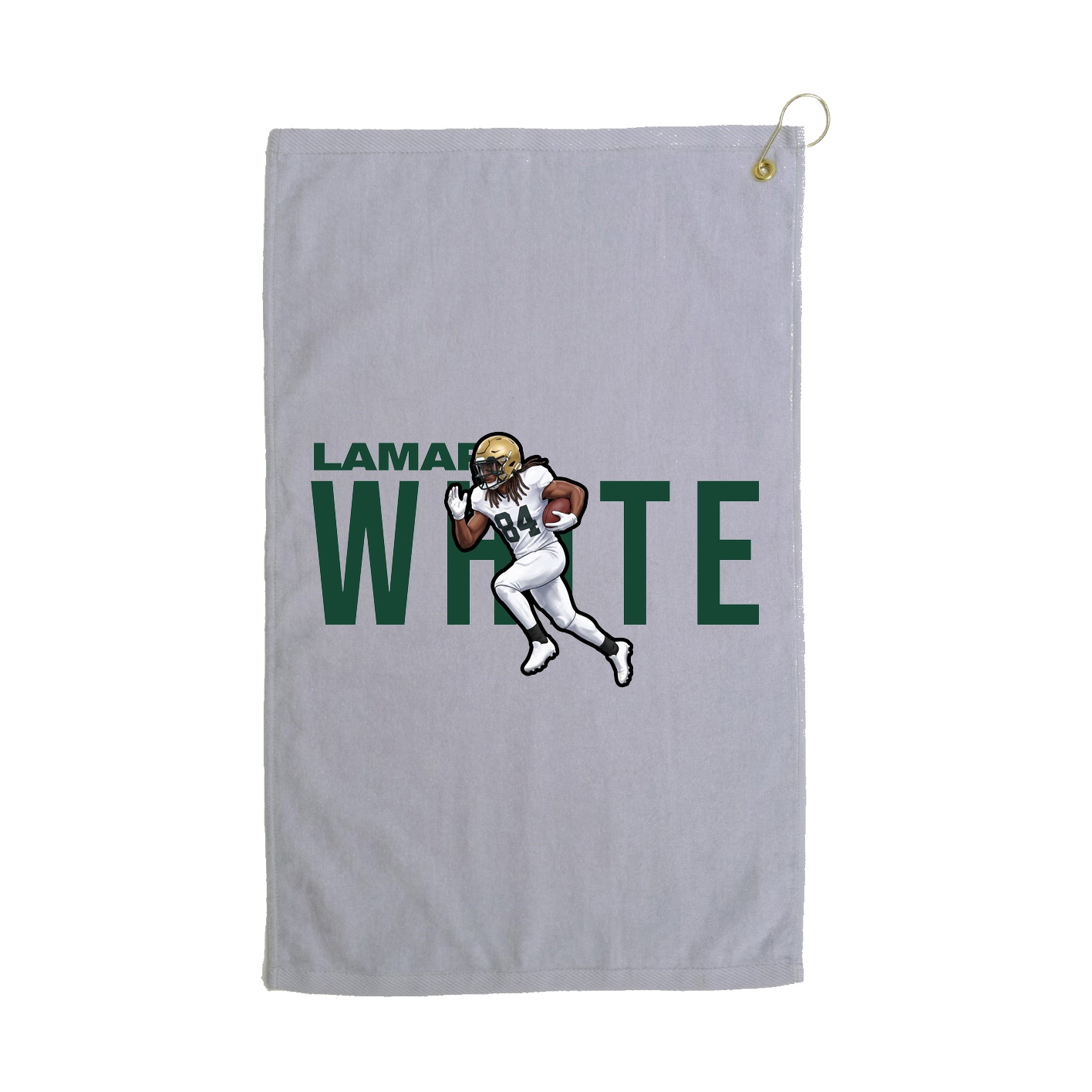 Golf Towel — Player Name in Grey