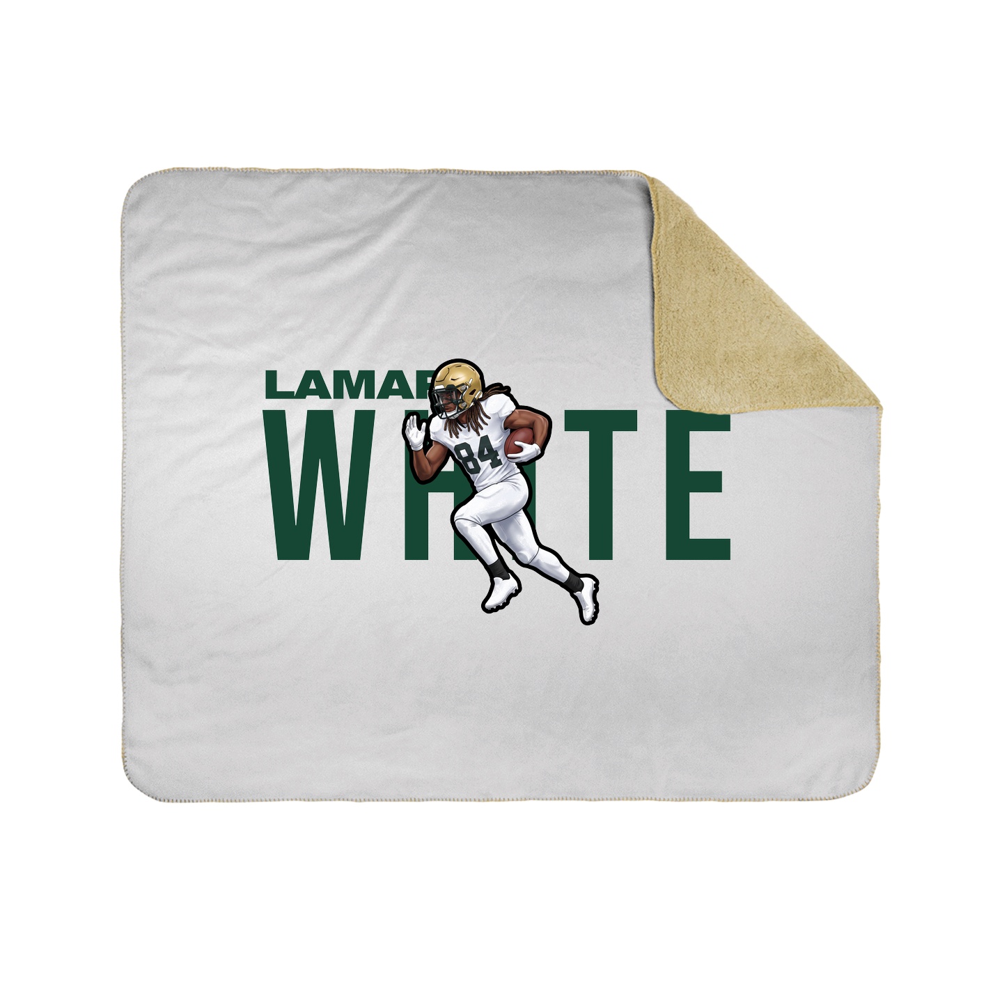 Throw Blanket — Player Name in White