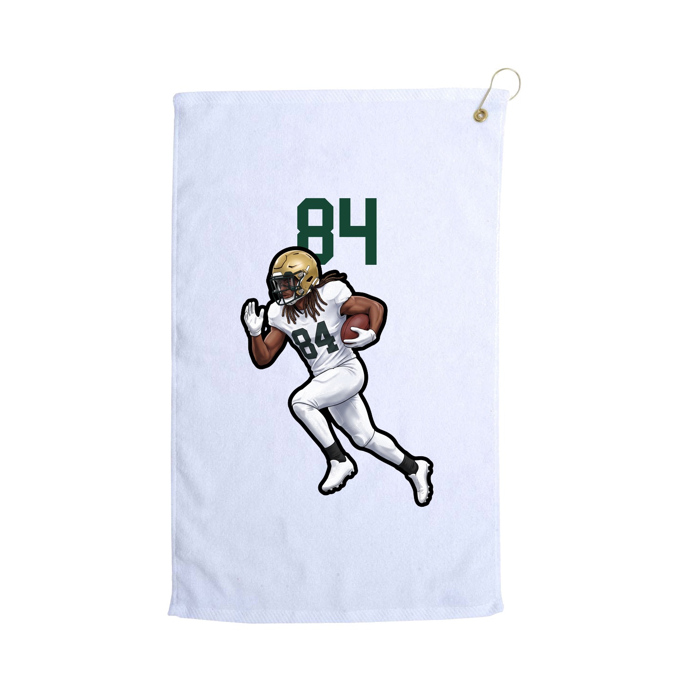 Golf Towel — Number Top in White