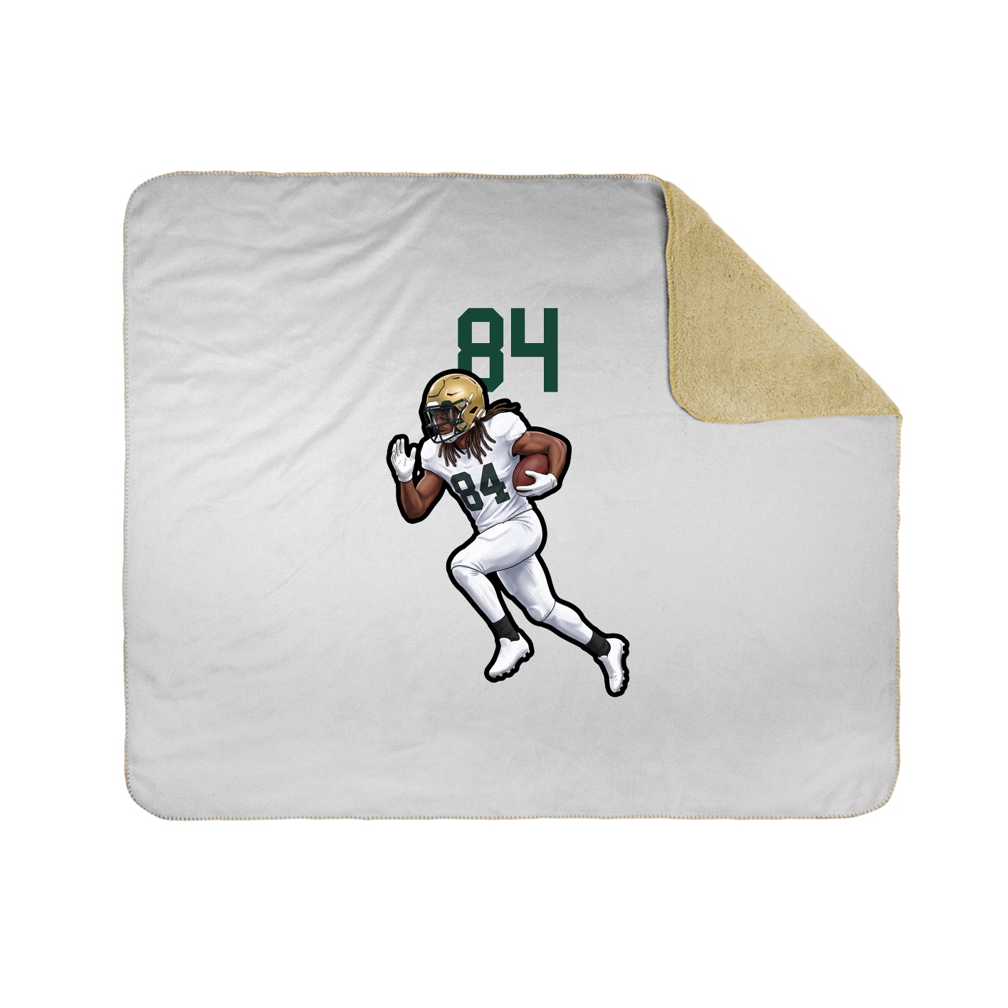 Throw Blanket — Number Top in White