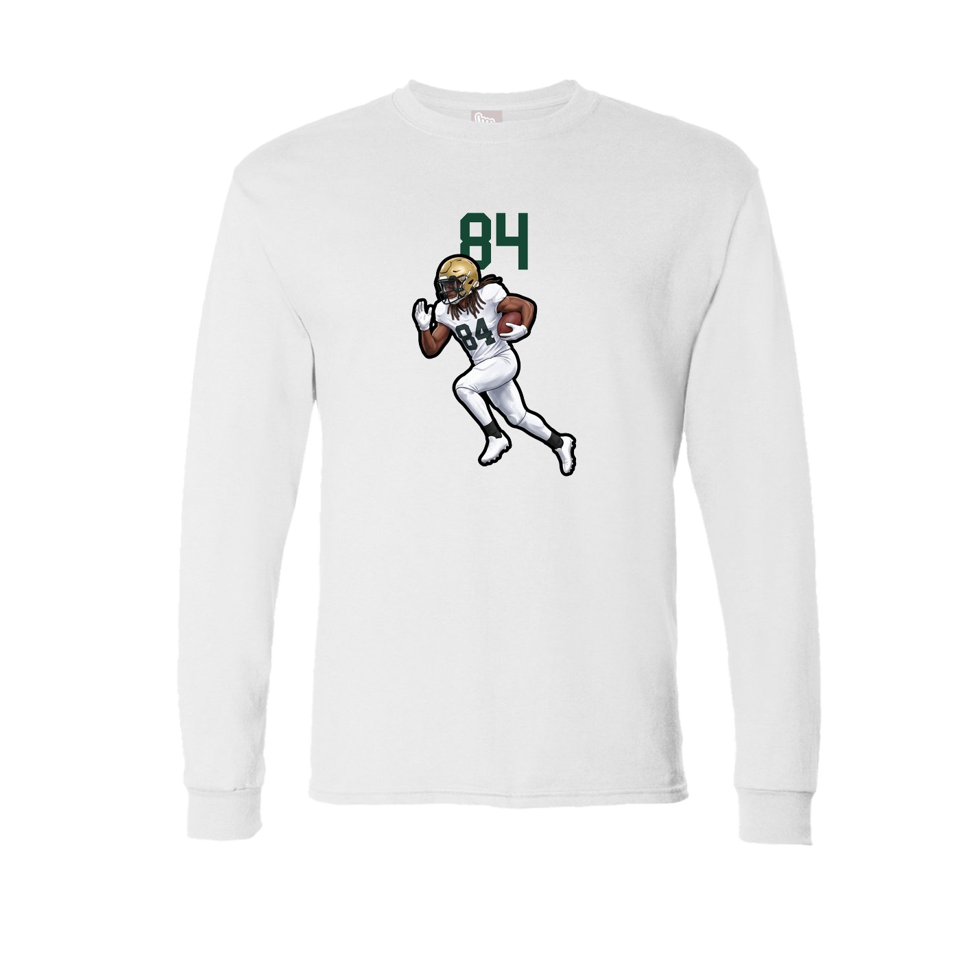 Long Sleeve Tee — Number Top in White