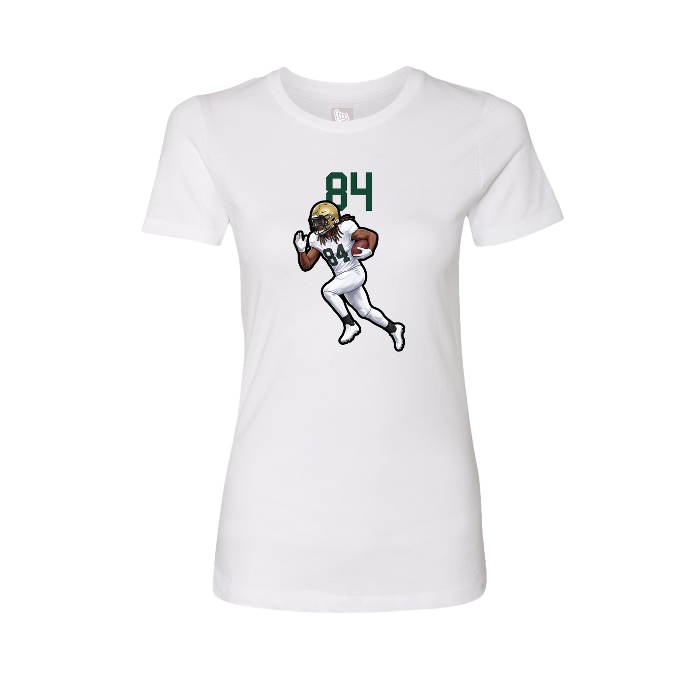 Fitted Women's Tee — Number Top in White