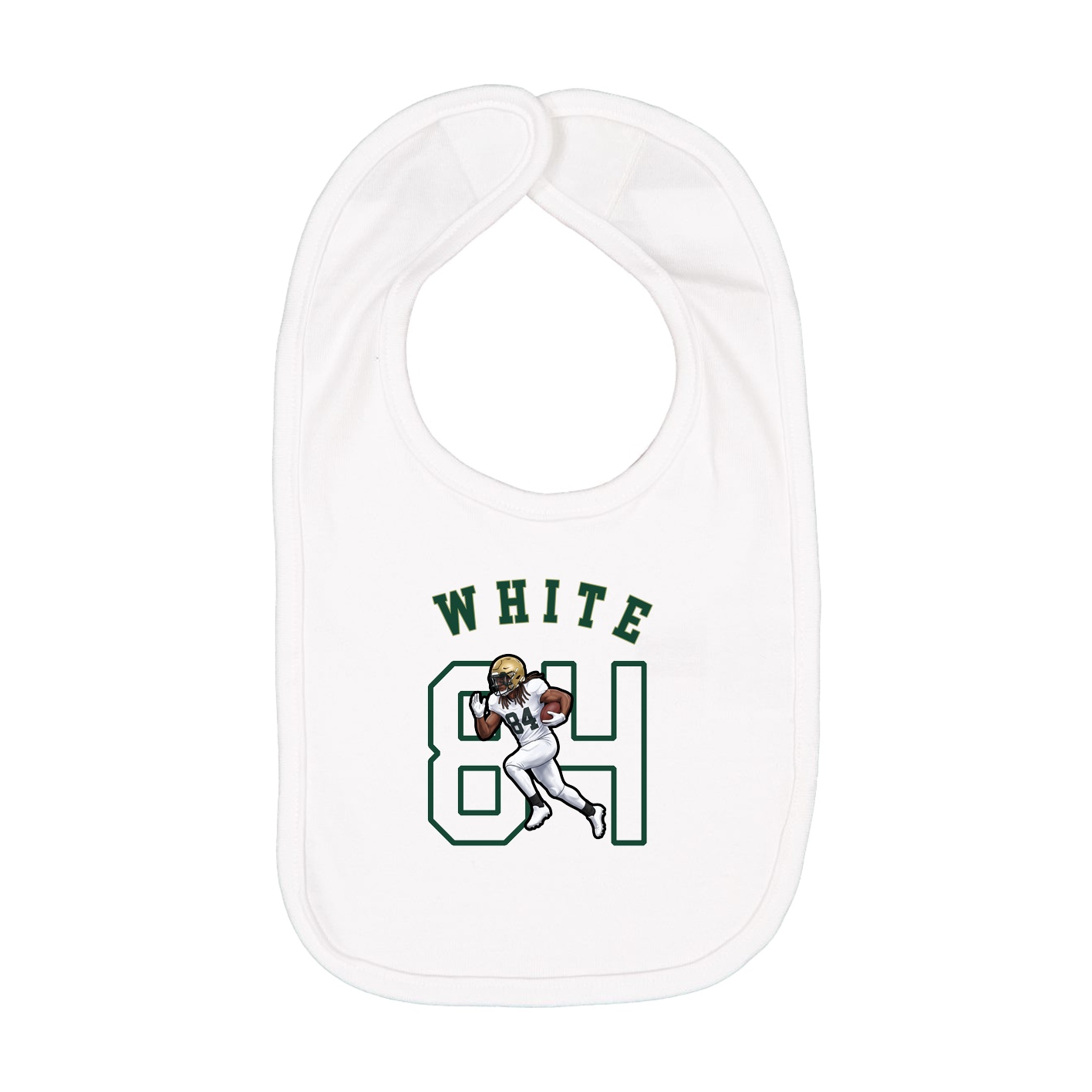 Infant Bib — Shirsey Arch in White