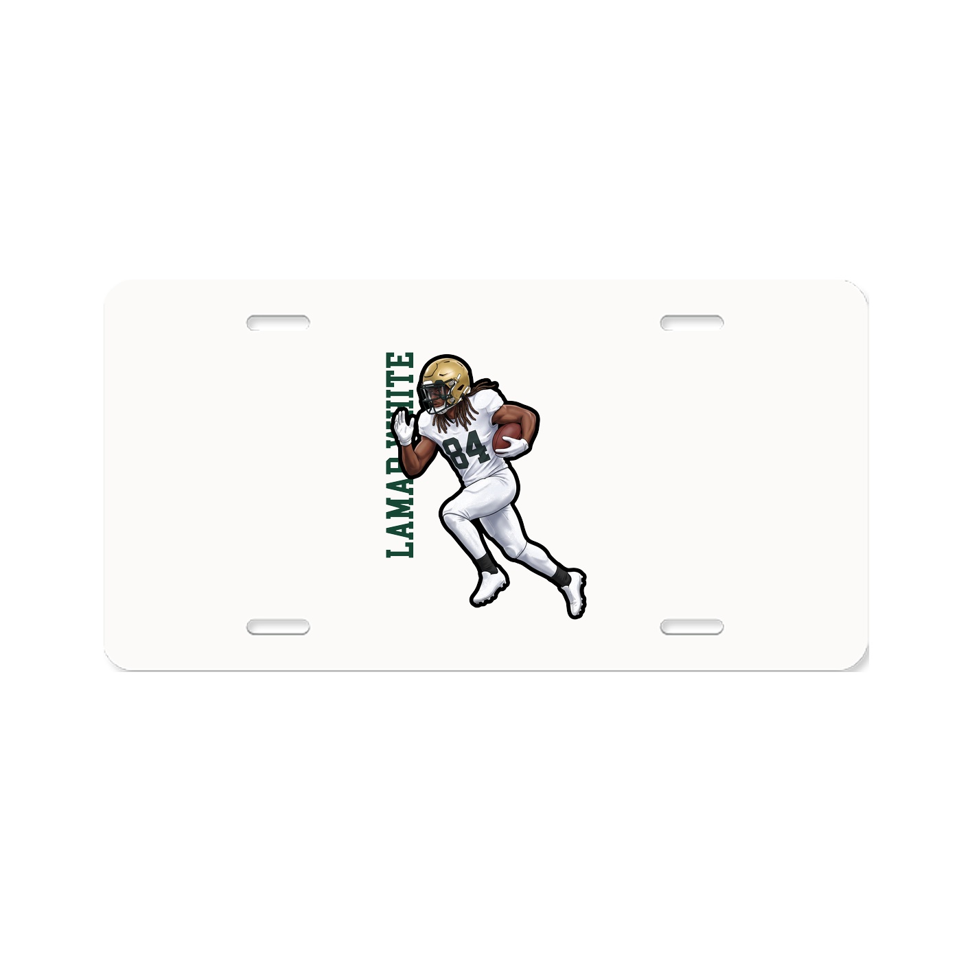 License Plate — Name Vertical in Classic
