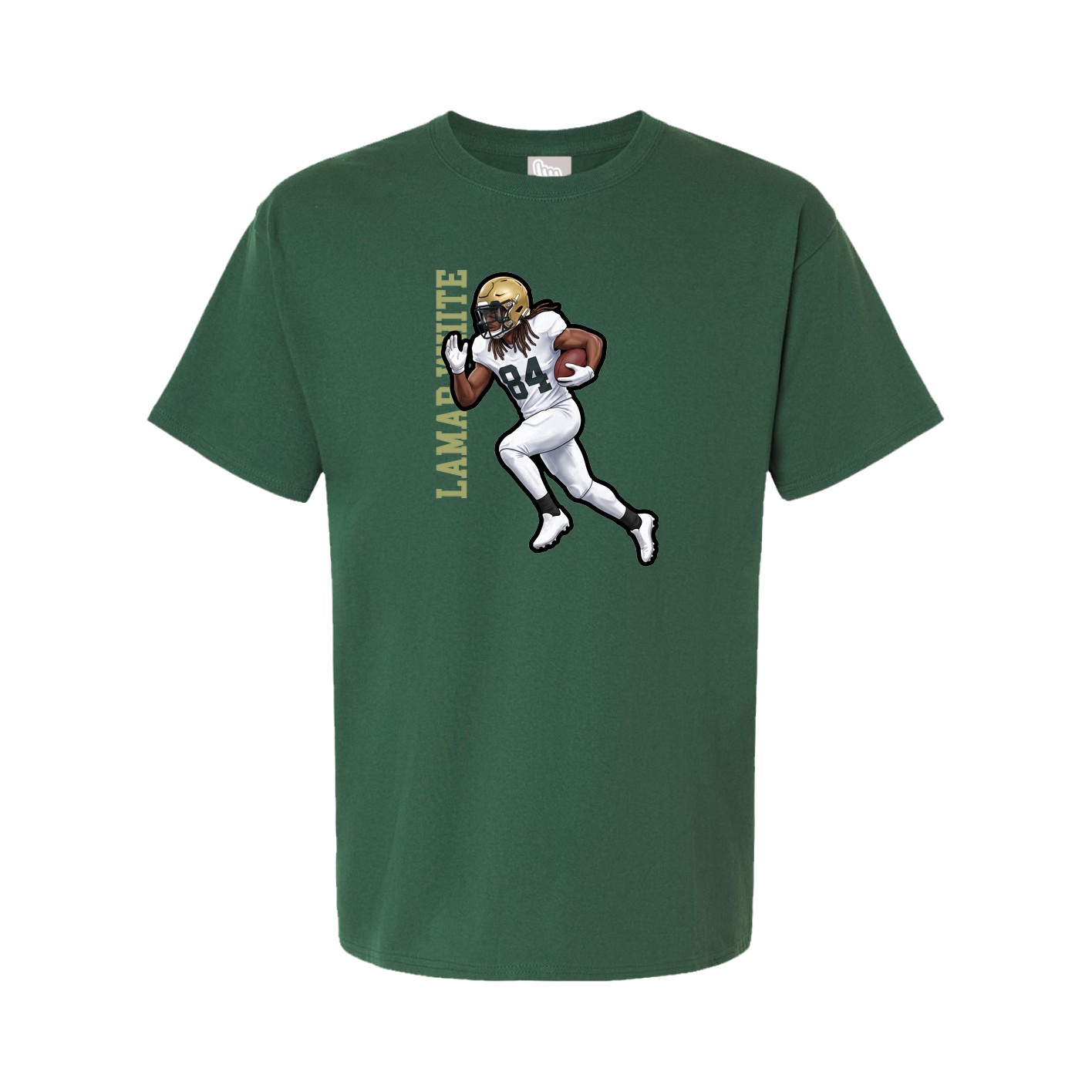 Tee — Name Vertical in Green