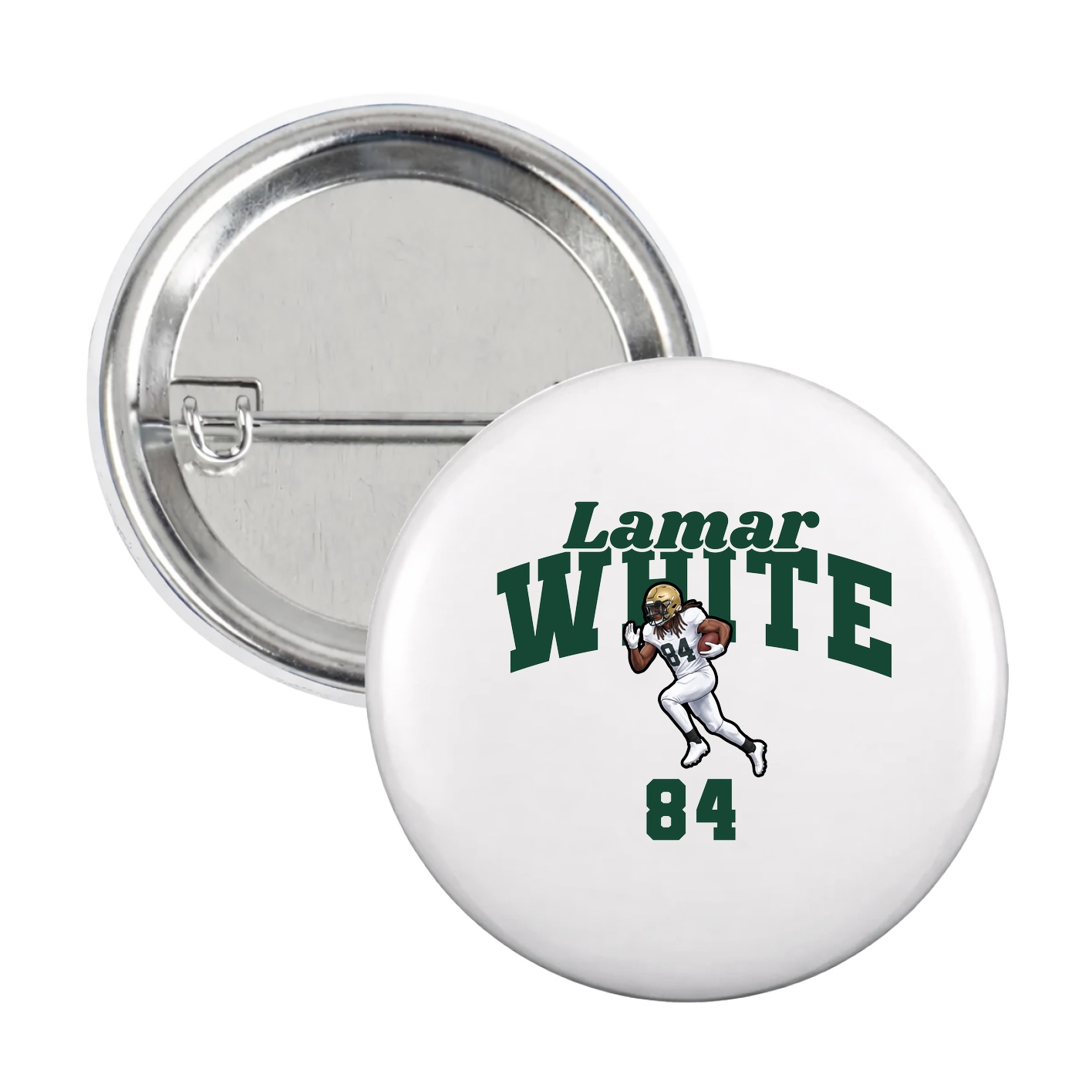 Game Day Button — Signature Arch in White