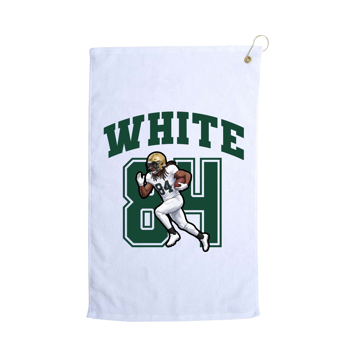 Golf Towel — Number in White