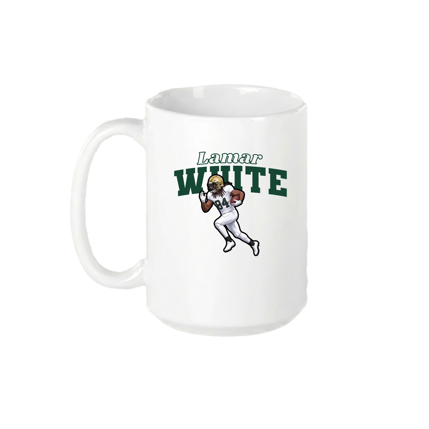 15oz Coffee Mug — Name Arch in White