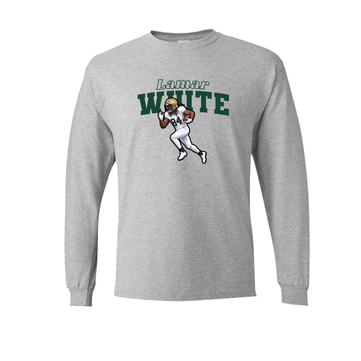 Long Sleeve Tee — Name Arch in Grey