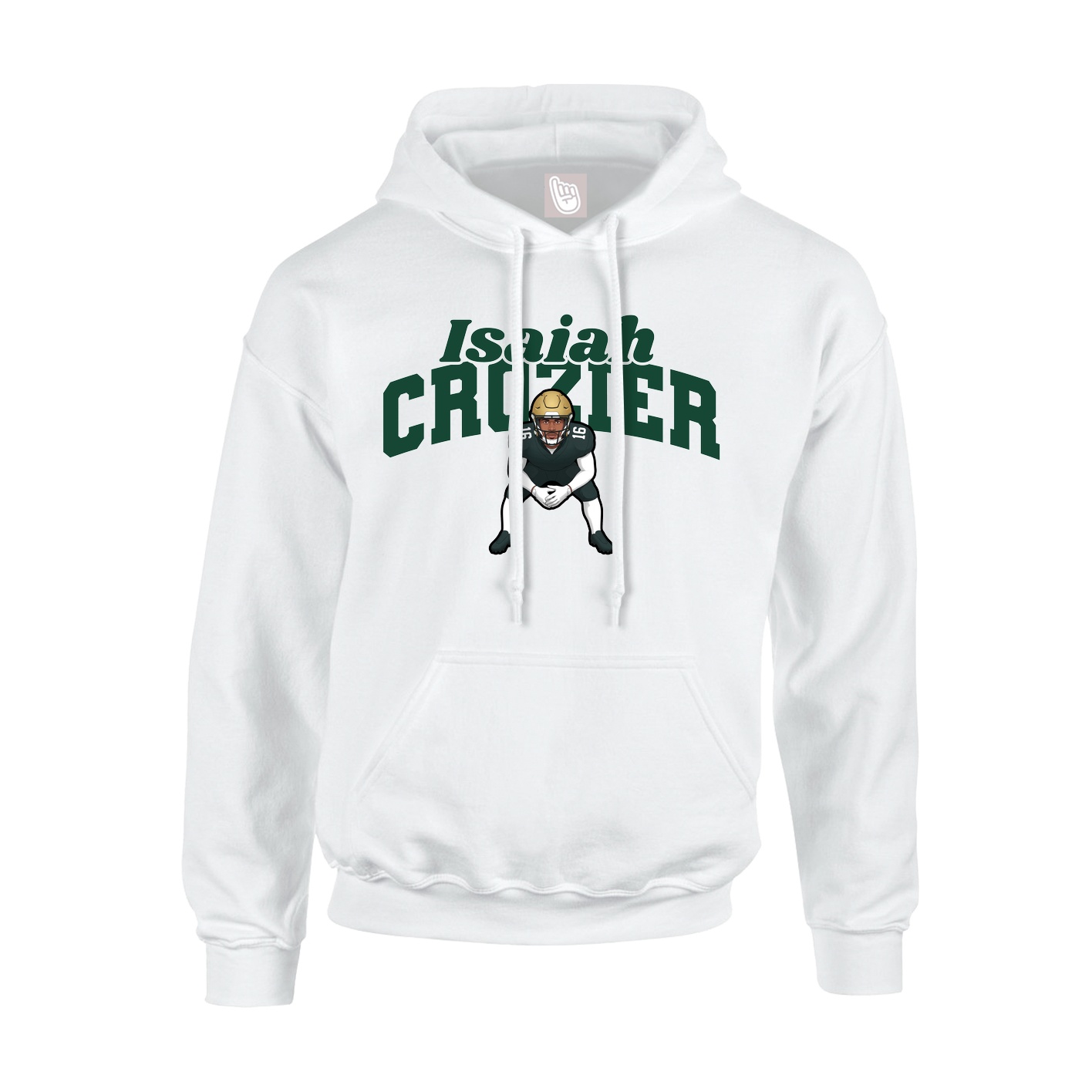 Youth Hoodie — Signature Arch in White