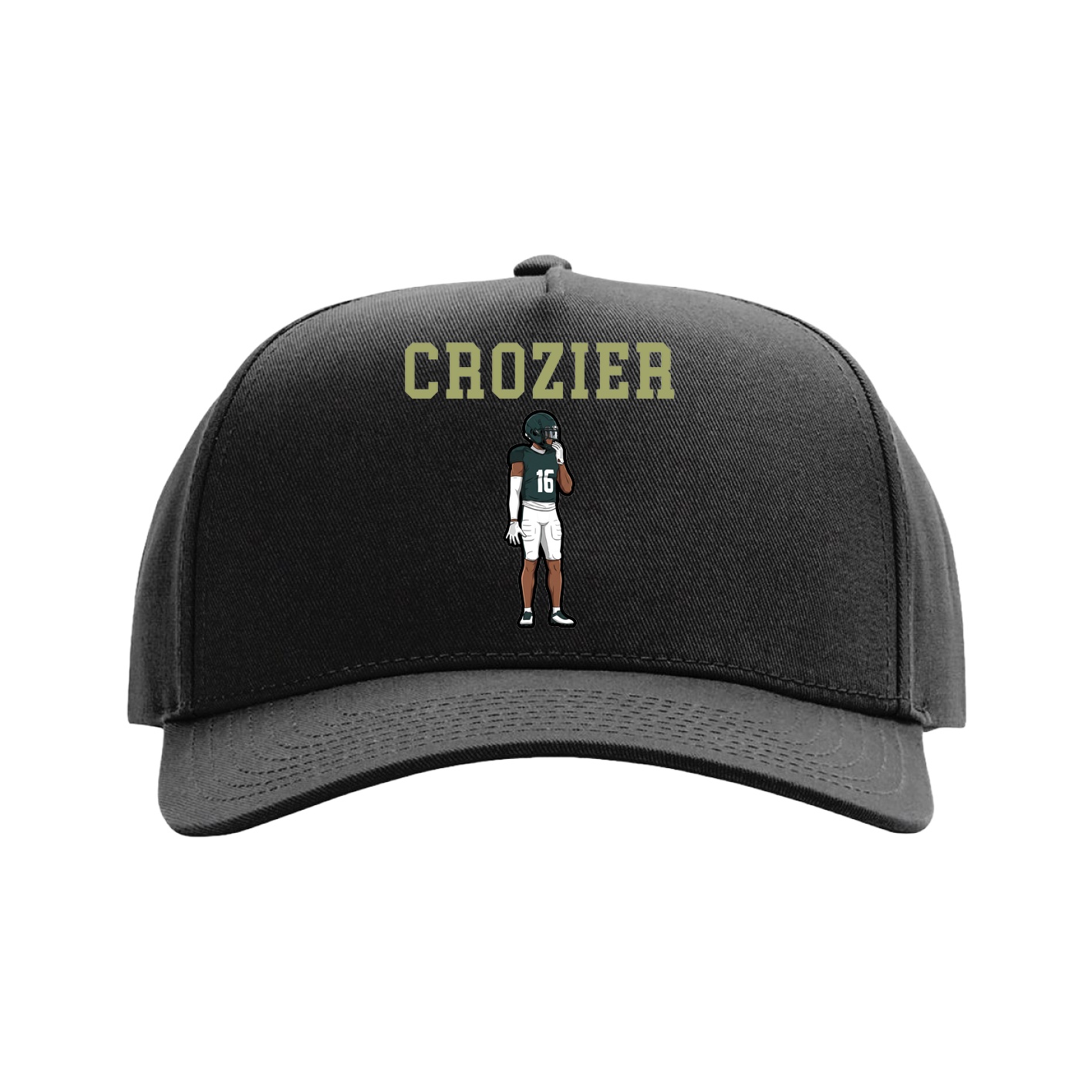 Full Fabric Five-Panel Champ Cap — Shirsey in Black