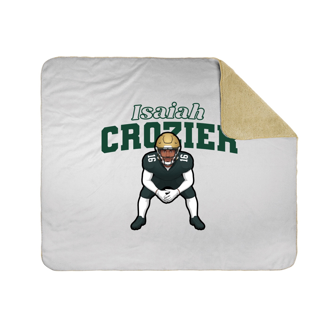 Throw Blanket — Name Arch in White