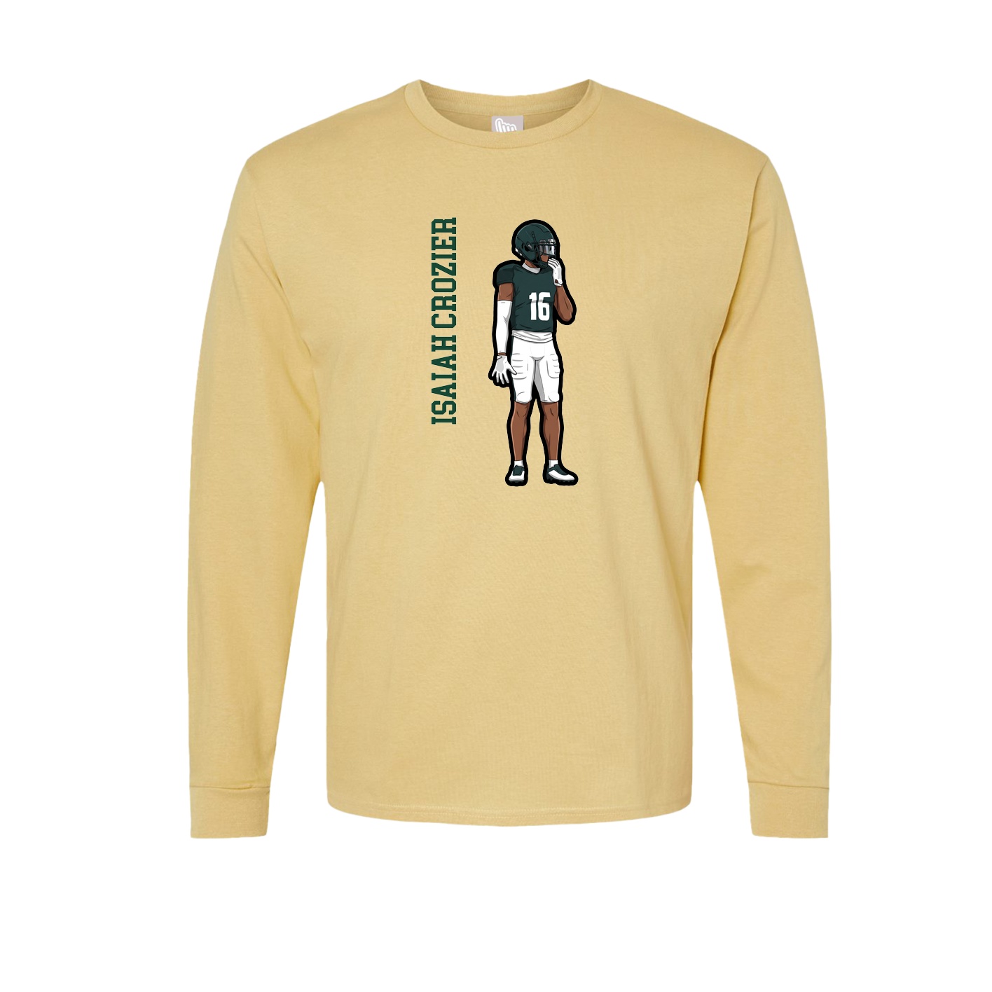 Long Sleeve Tee — Name Vertical in Vegas Gold