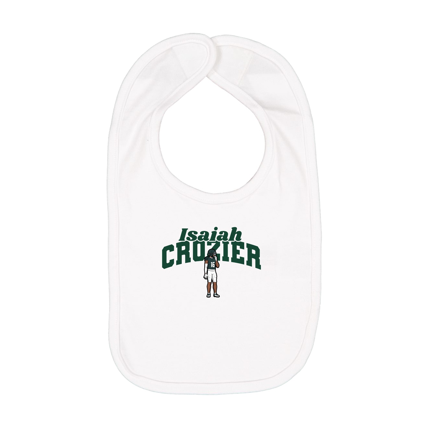Infant Bib — Signature Arch in White