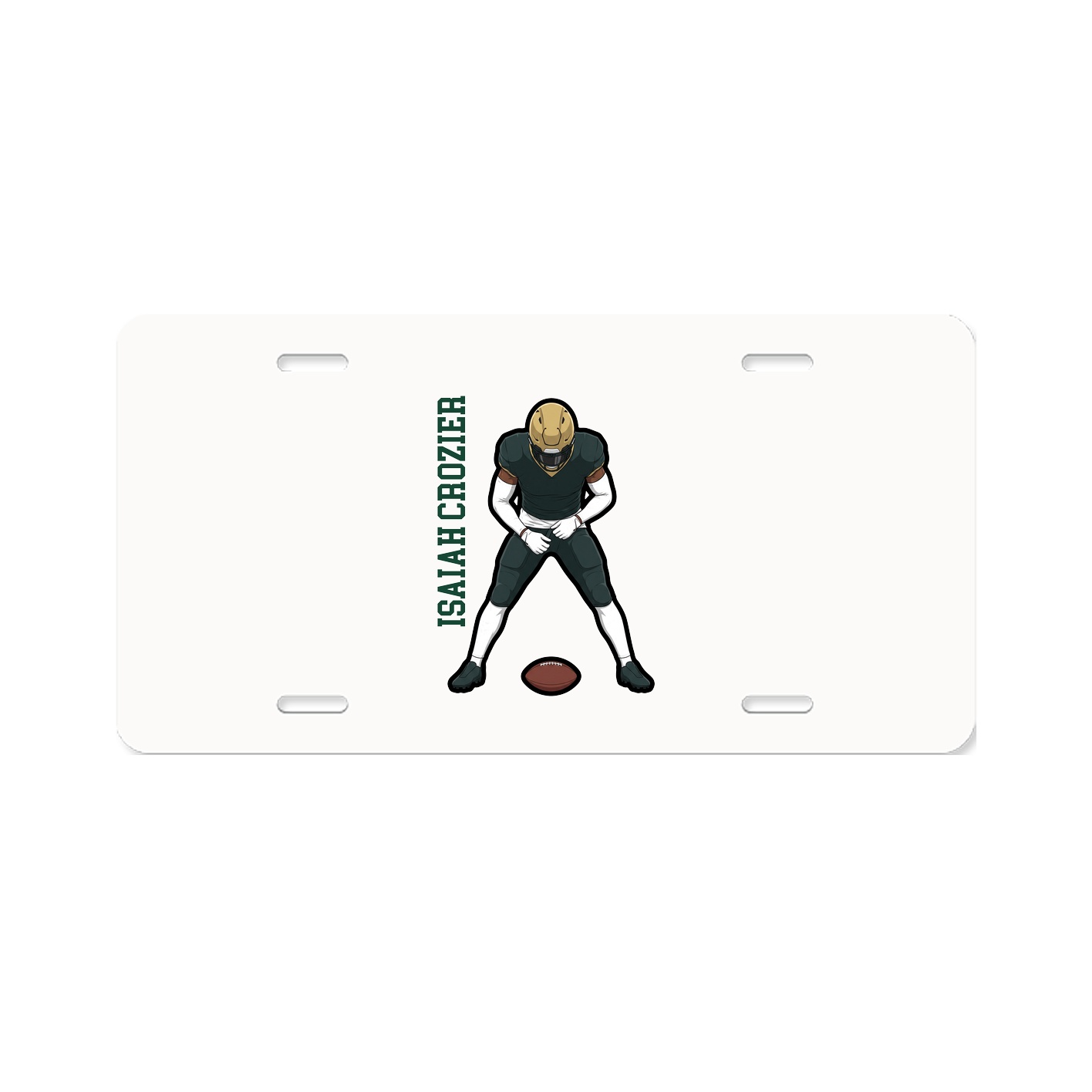 License Plate — Name Vertical in Classic