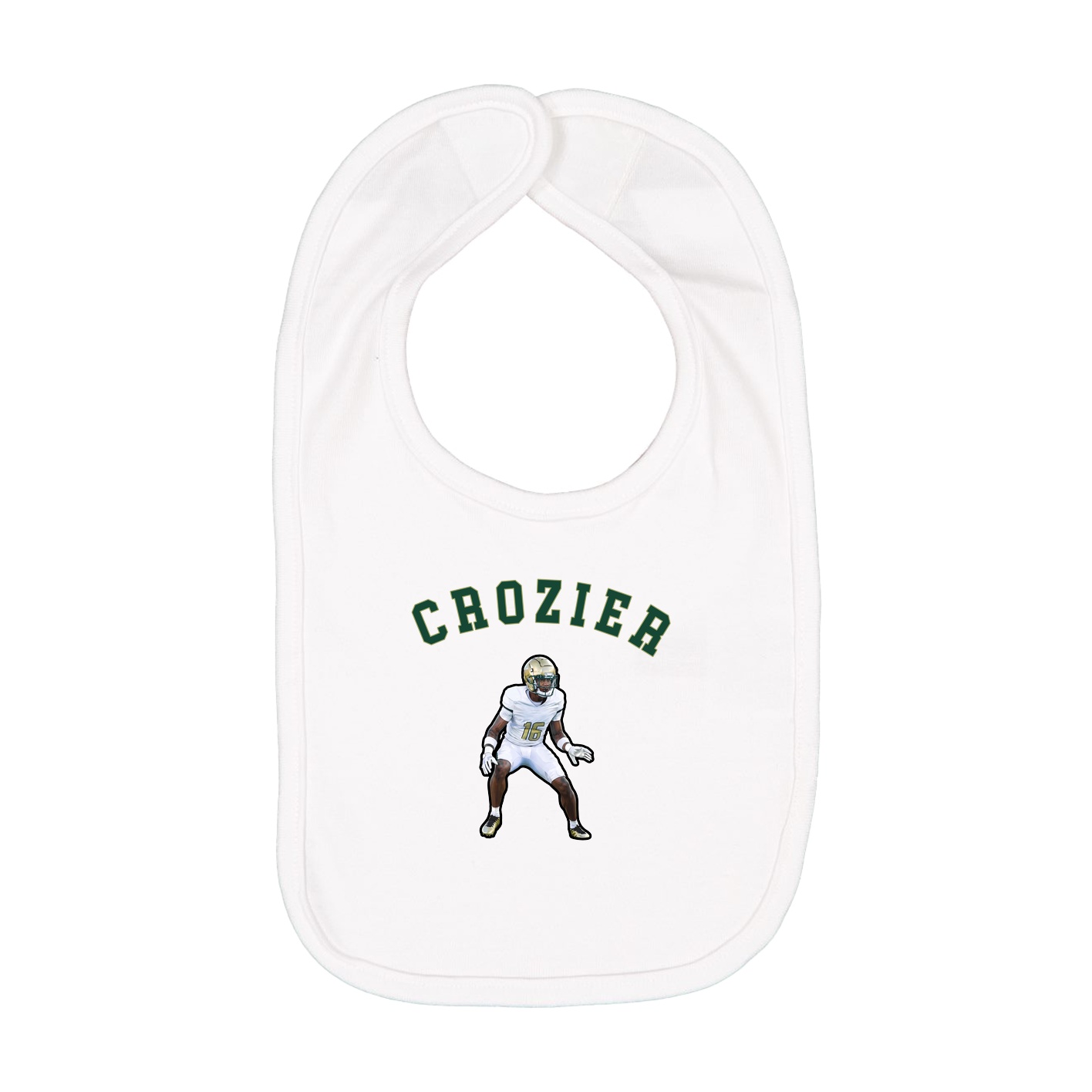 Infant Bib — Shirsey Arch in White