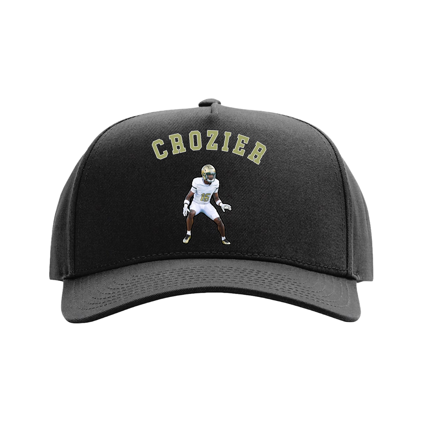 Full Fabric Five-Panel Champ Cap — Shirsey Arch in Black