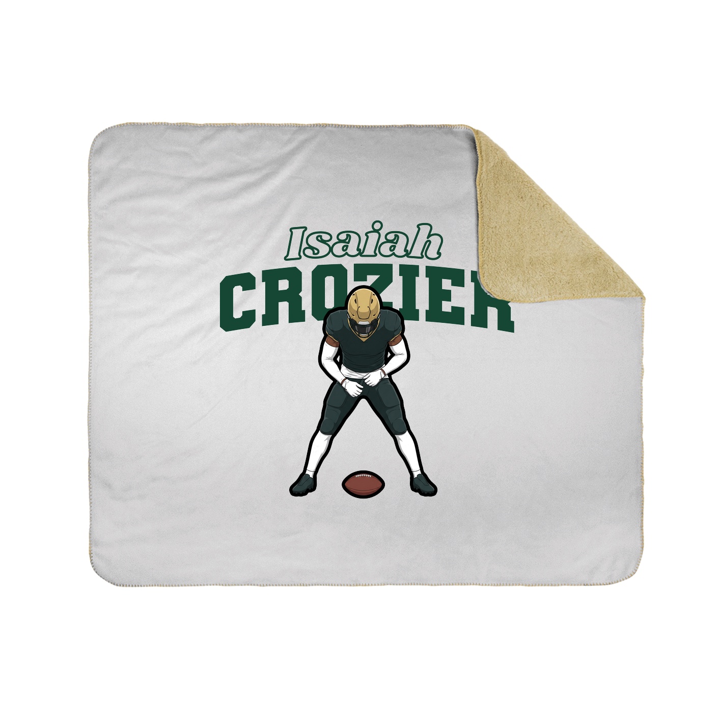 Throw Blanket — Name Arch in White
