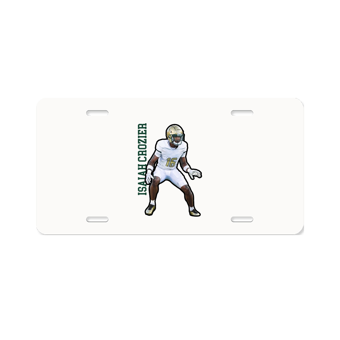 License Plate — Name Vertical in Classic