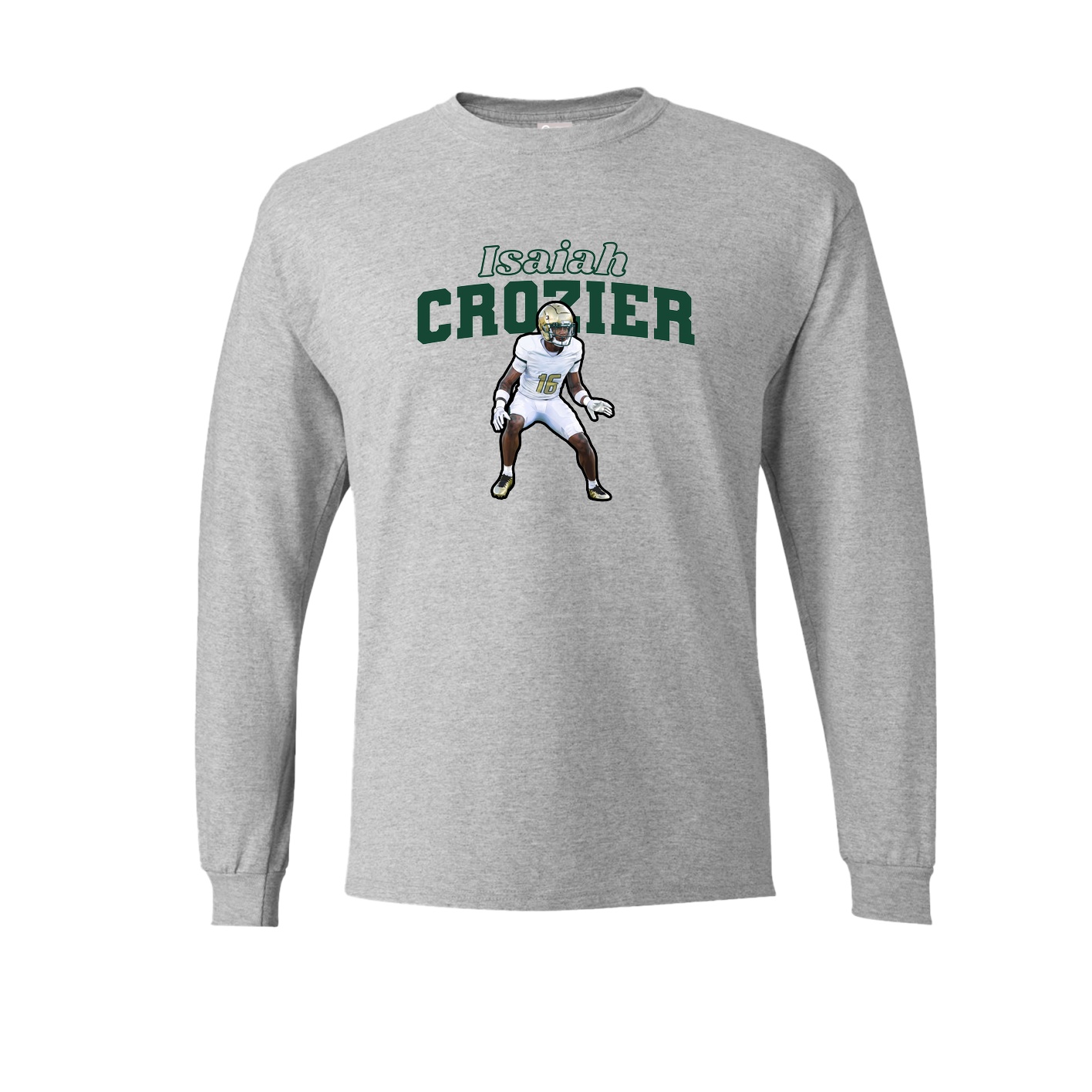 Long Sleeve Tee — Name Arch in Grey