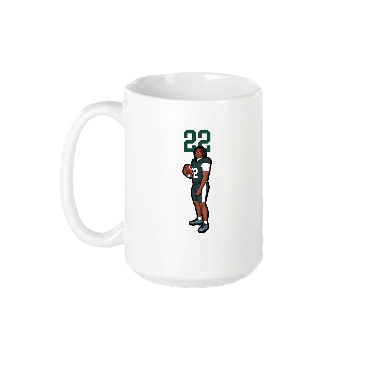 15oz Coffee Mug — Number Top in White