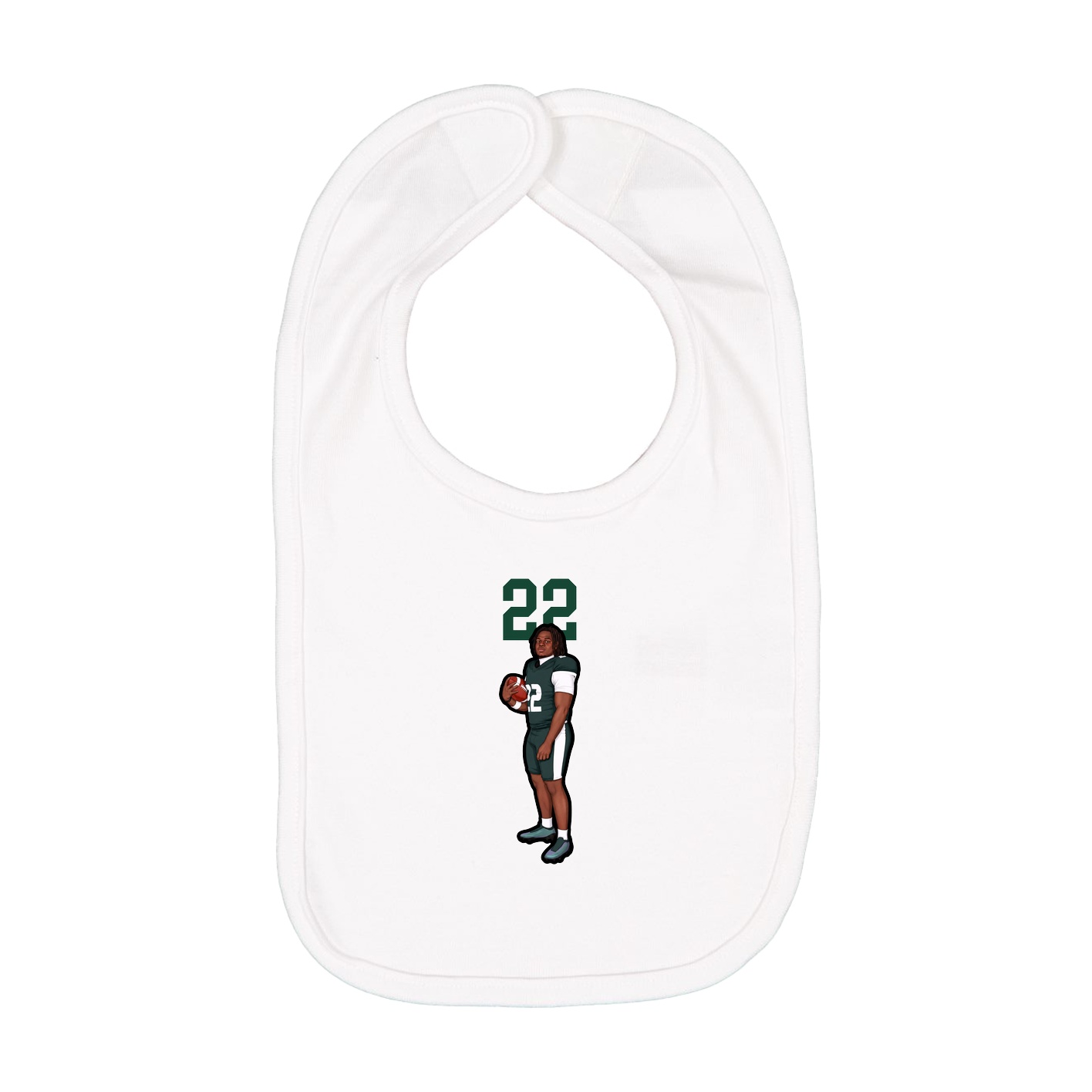 Infant Bib — Number Top in White