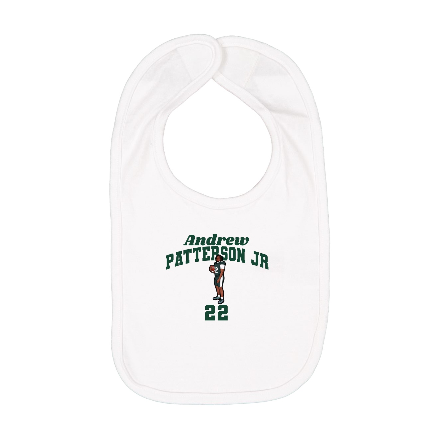Infant Bib — Signature Arch in White