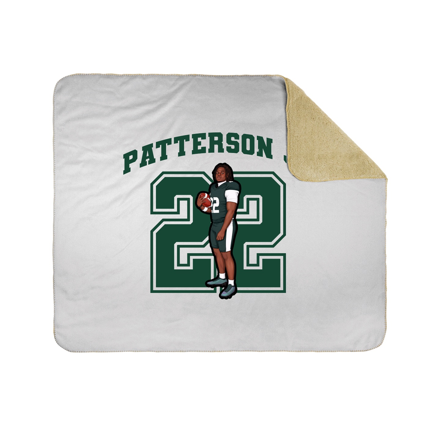 Throw Blanket — Number in White