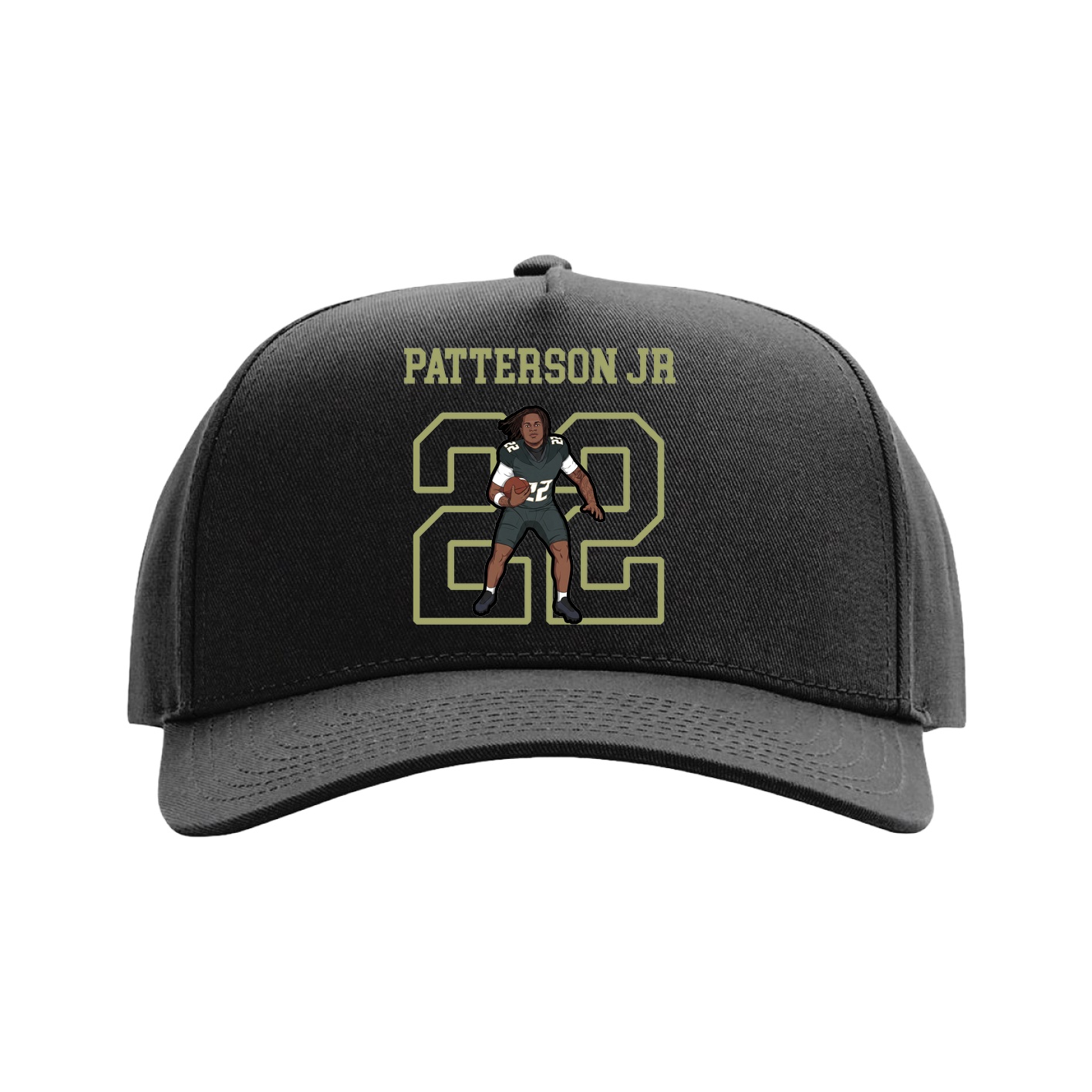 Full Fabric Five-Panel Champ Cap — Shirsey in Black