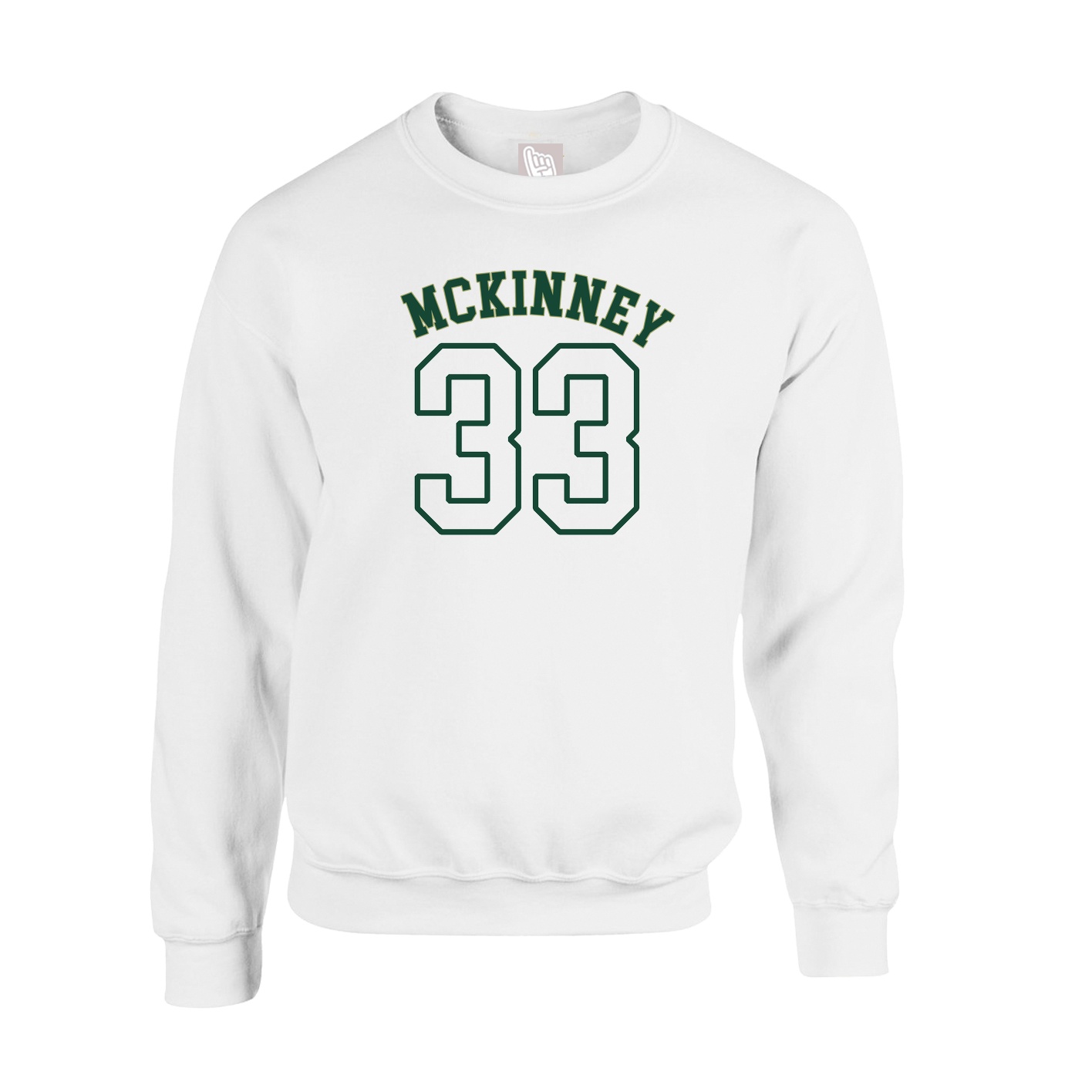 Fleece Crew — Shirsey Arch in White