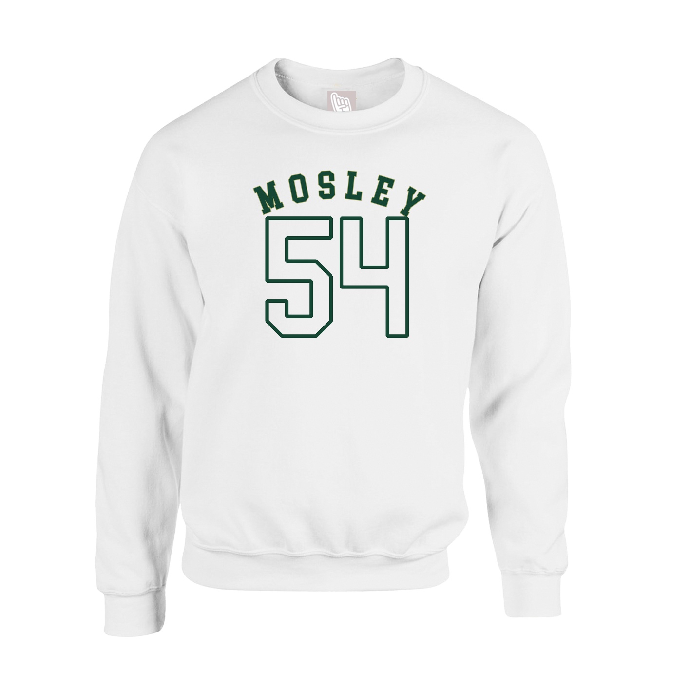 Fleece Crew — Shirsey Arch in White