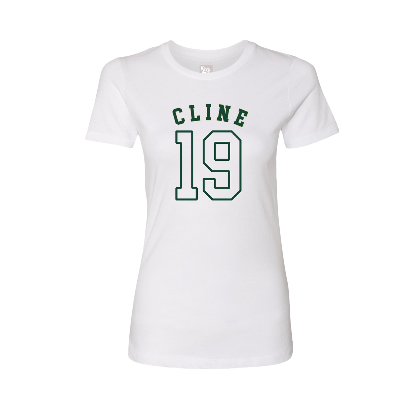 Fitted Women's Tee — Shirsey Arch in White