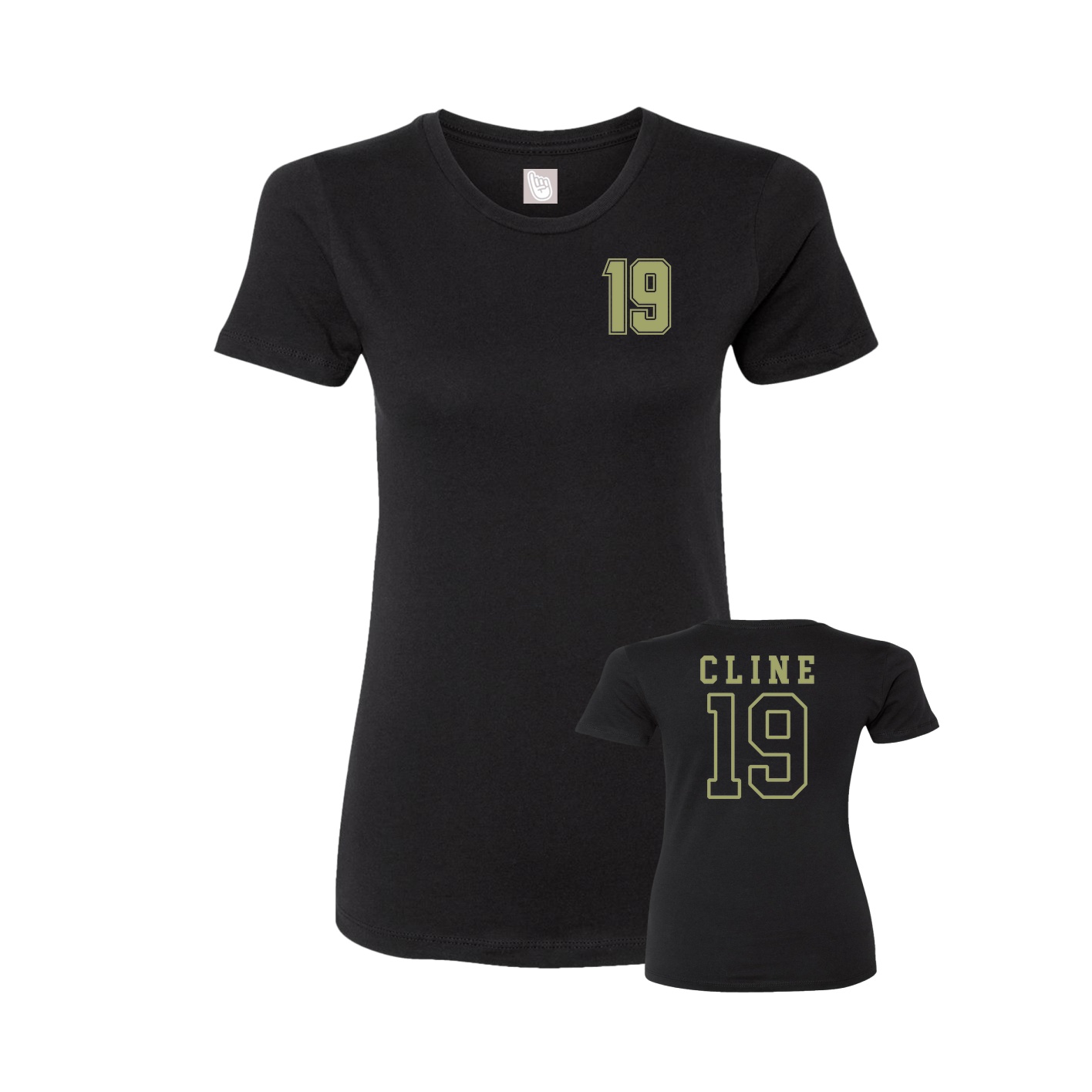 Fitted Women's Tee — Chest Back in Black