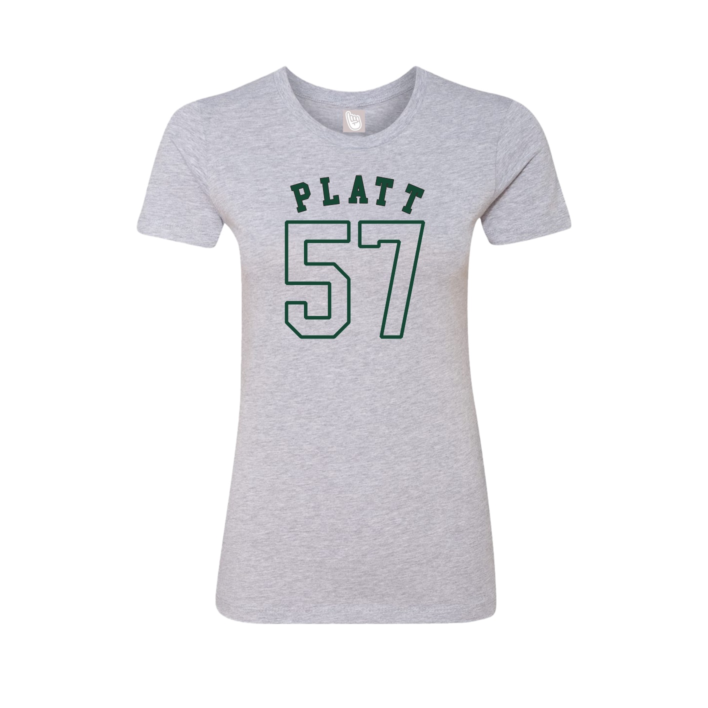 Fitted Women's Tee — Shirsey Arch in Grey