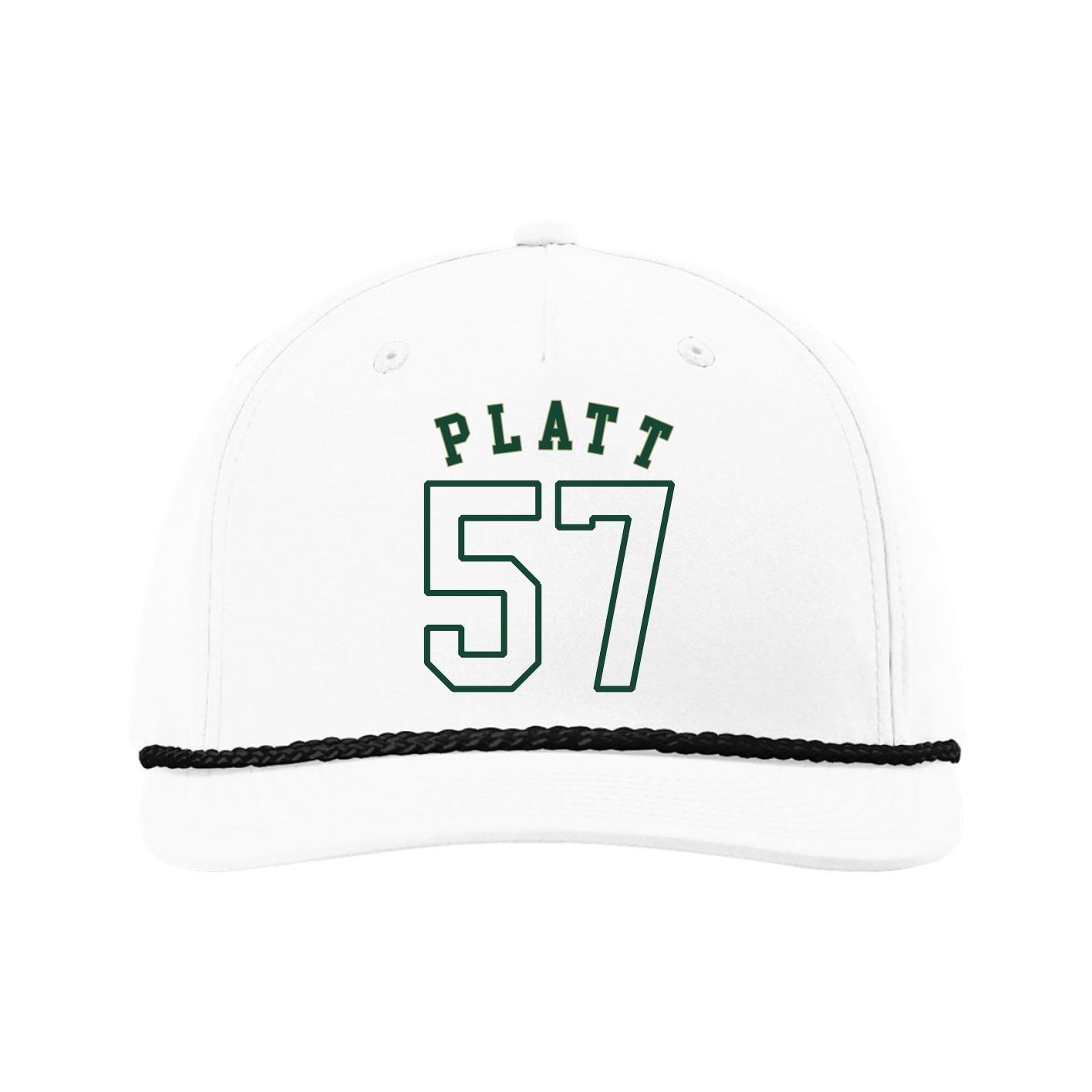 Five-Panel Classic Rope Cap — Shirsey Arch in White