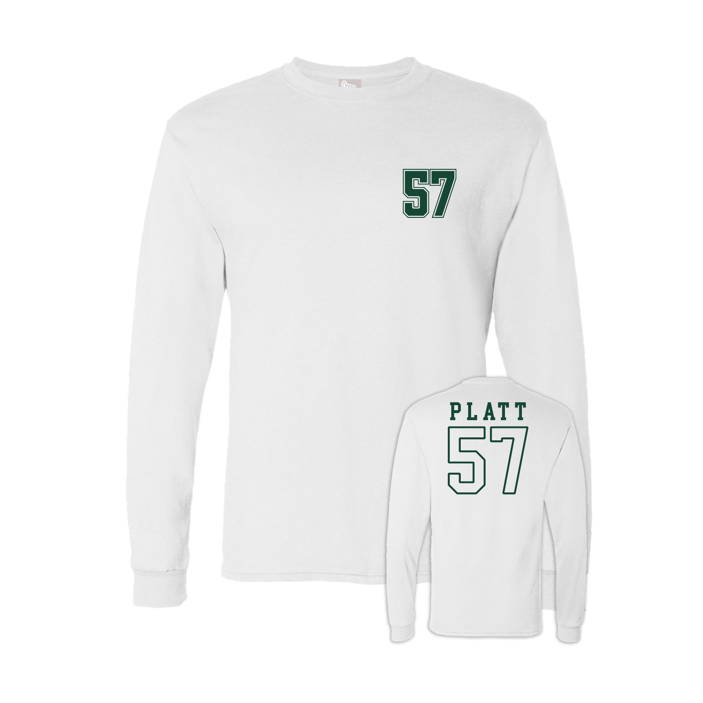 Long Sleeve Tee — Chest Back in White