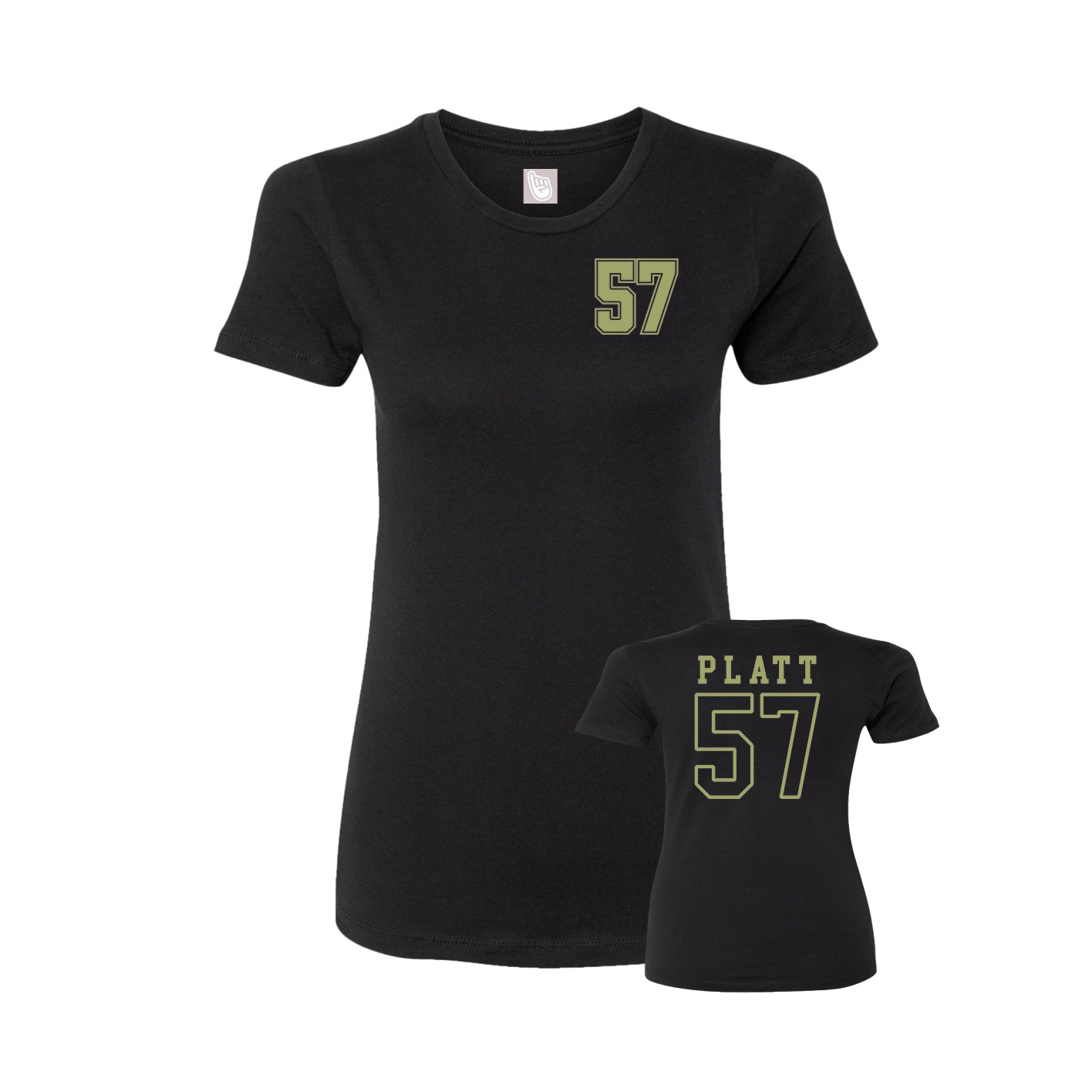 Fitted Women's Tee — Chest Back in Black