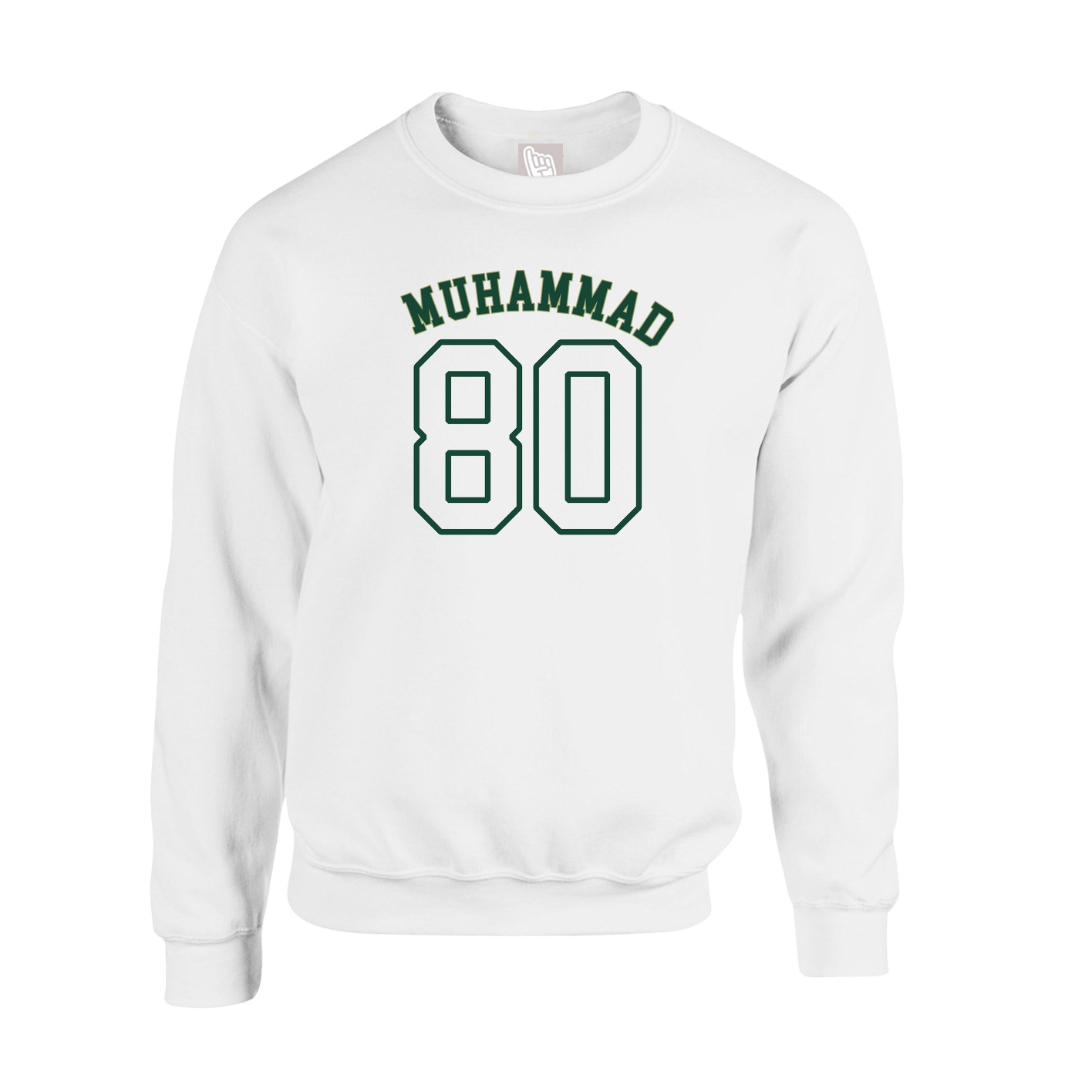 Fleece Crew — Shirsey Arch in White