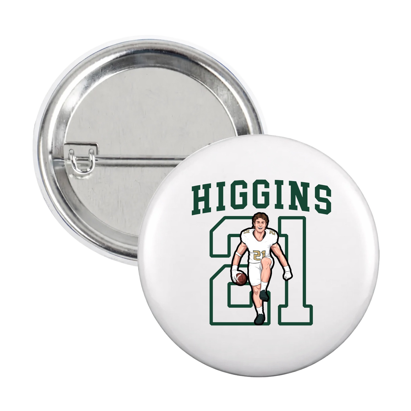 Game Day Button — Shirsey in White