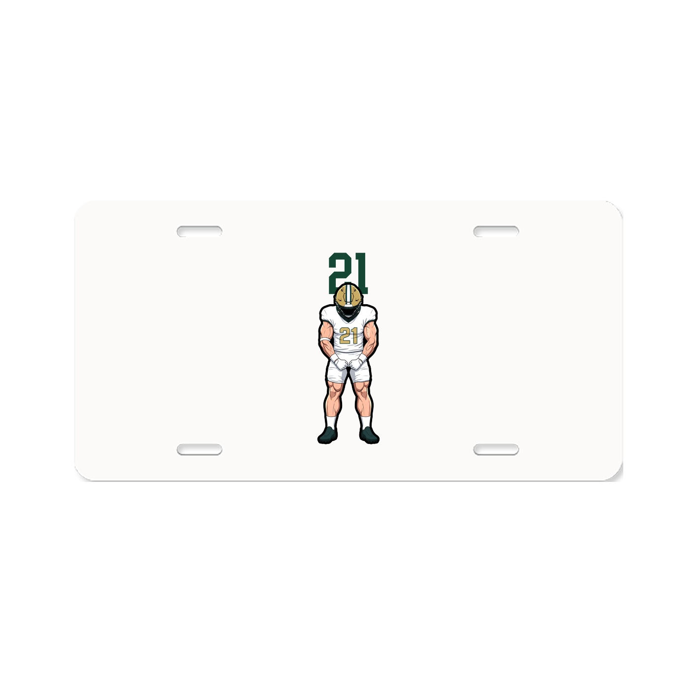 License Plate — Number Top in Classic