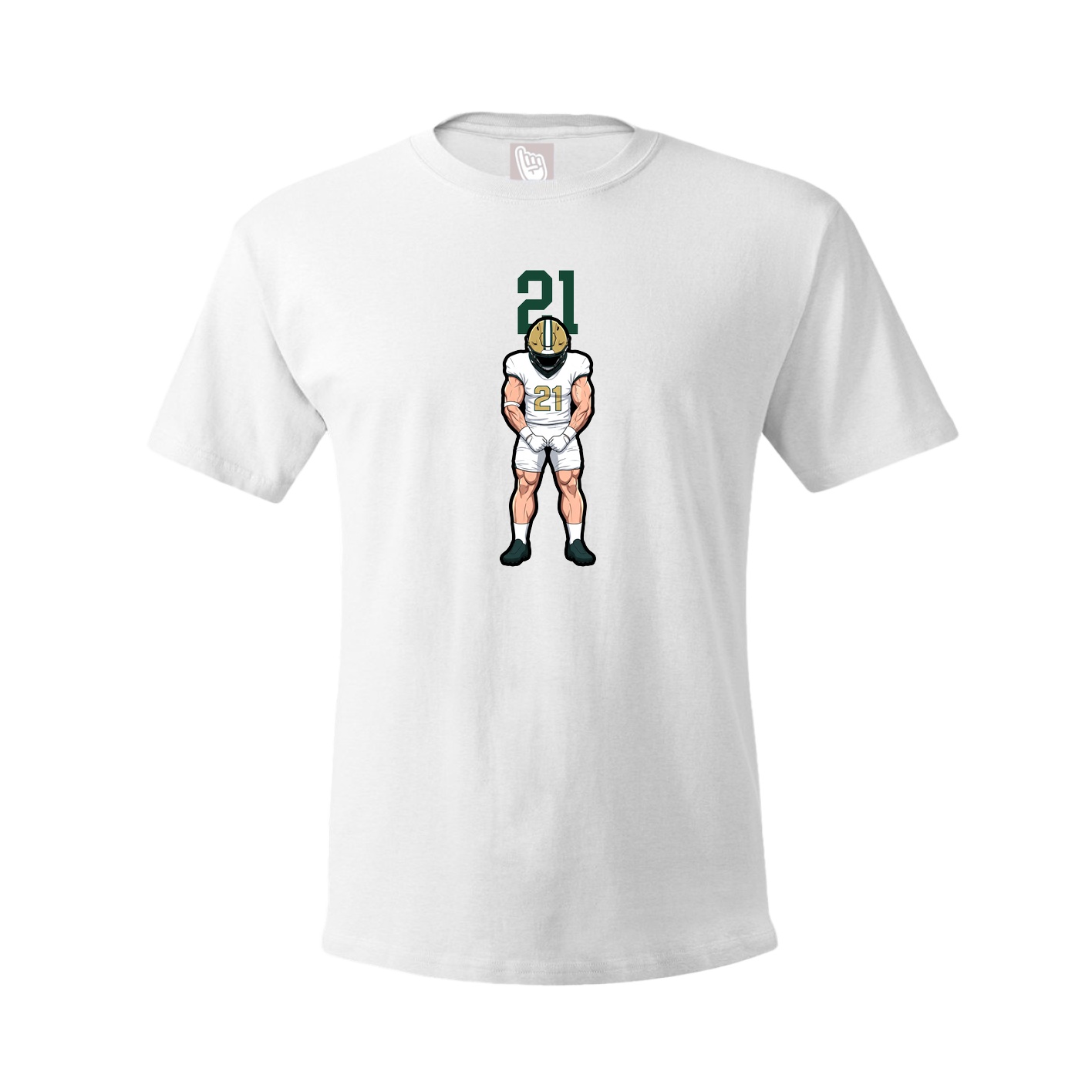Youth Tee — Number Top in White