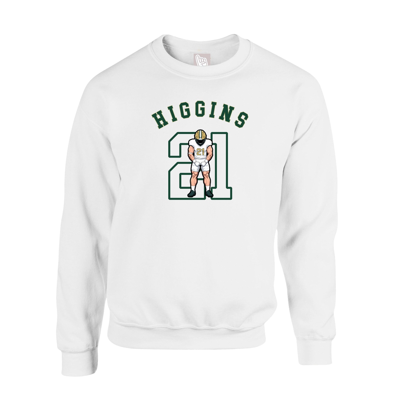 Fleece Crew — Shirsey Arch in White