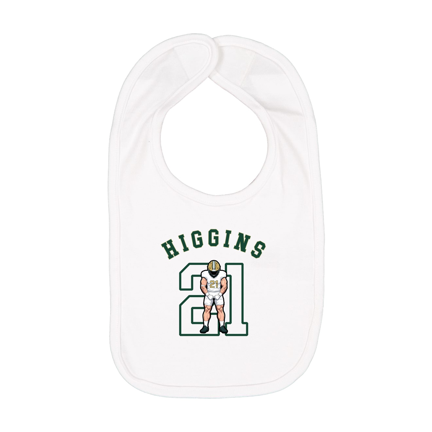 Infant Bib — Shirsey Arch in White