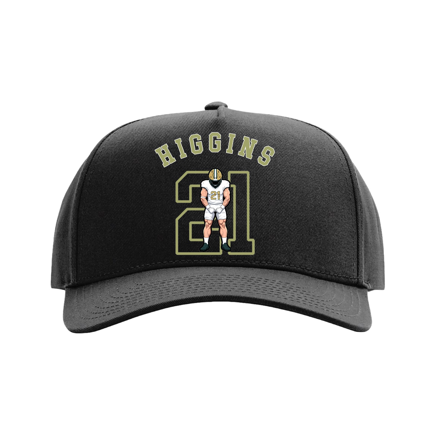 Full Fabric Five-Panel Champ Cap — Shirsey Arch in Black